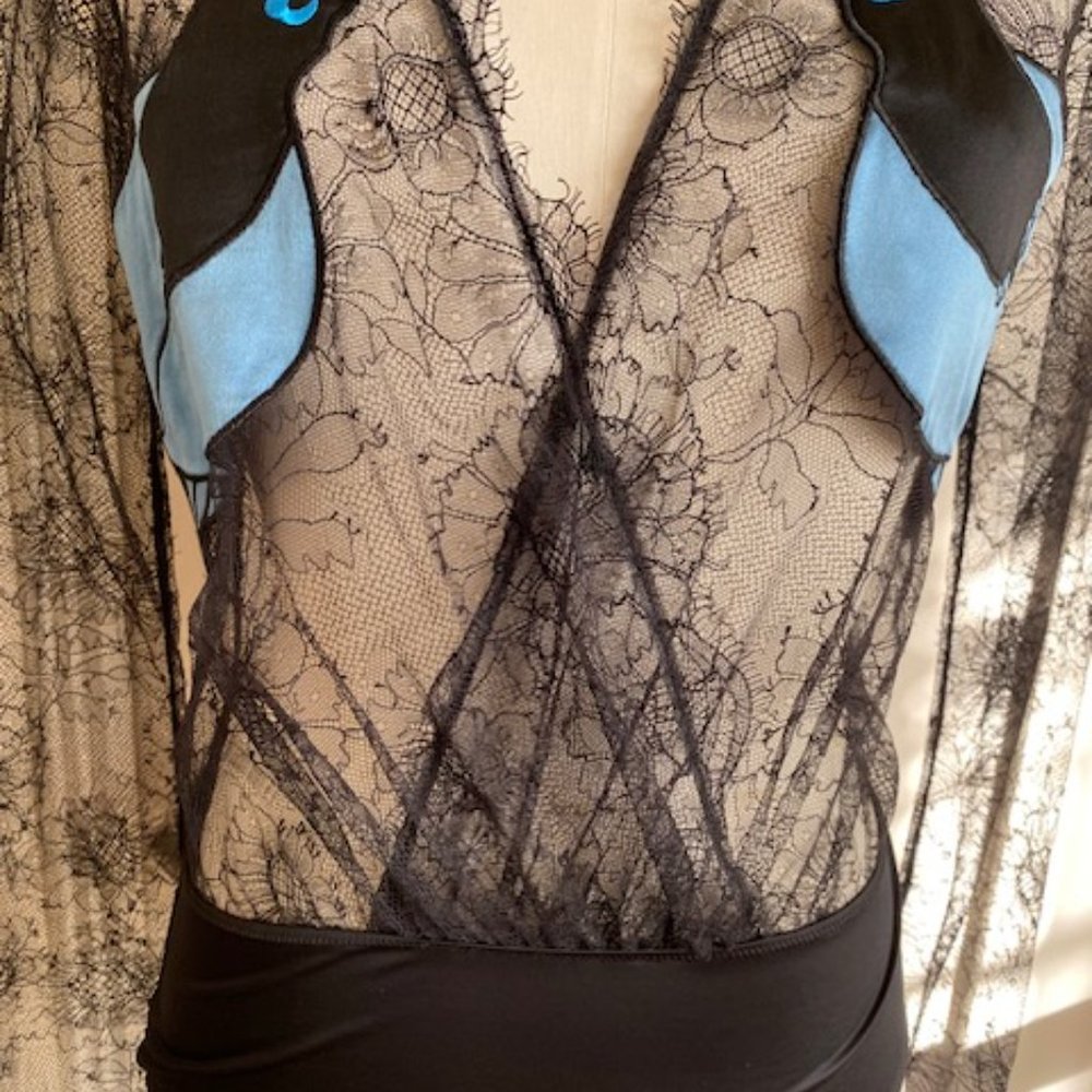 Stunning Morgan Lane Lovebird Jacana Bodysuit Black Lace Bodysuit Size Medium - Picture 8 of 10